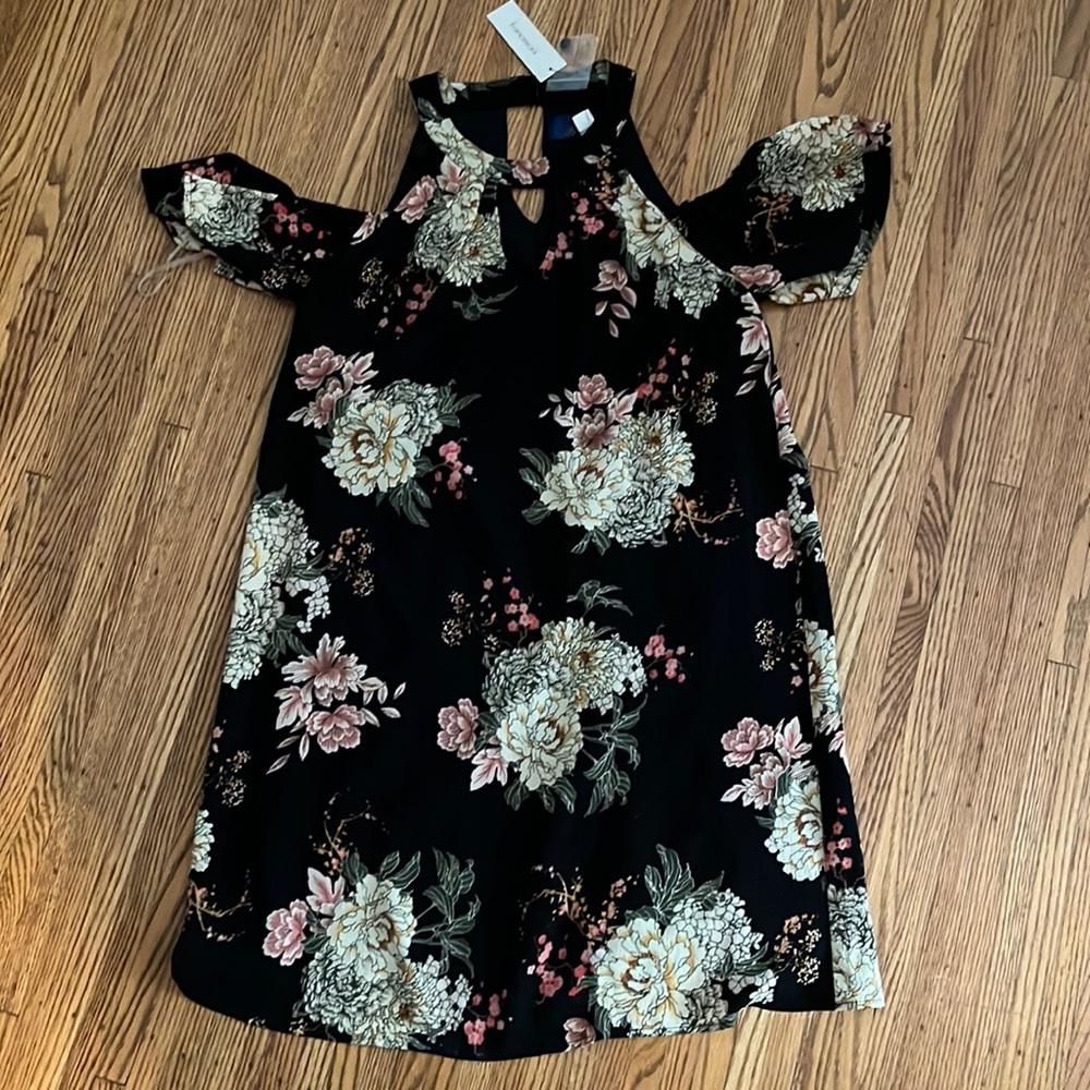 Black, off the shoulder dress